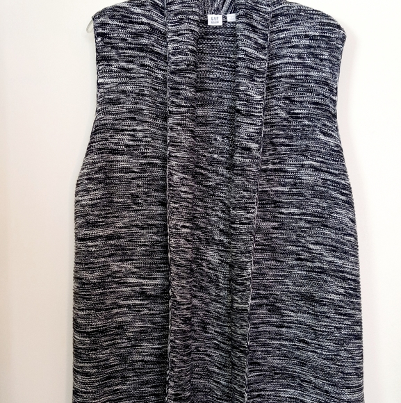 Gap for Good black open cardigan vest sweater size L - Picture 1 of 7